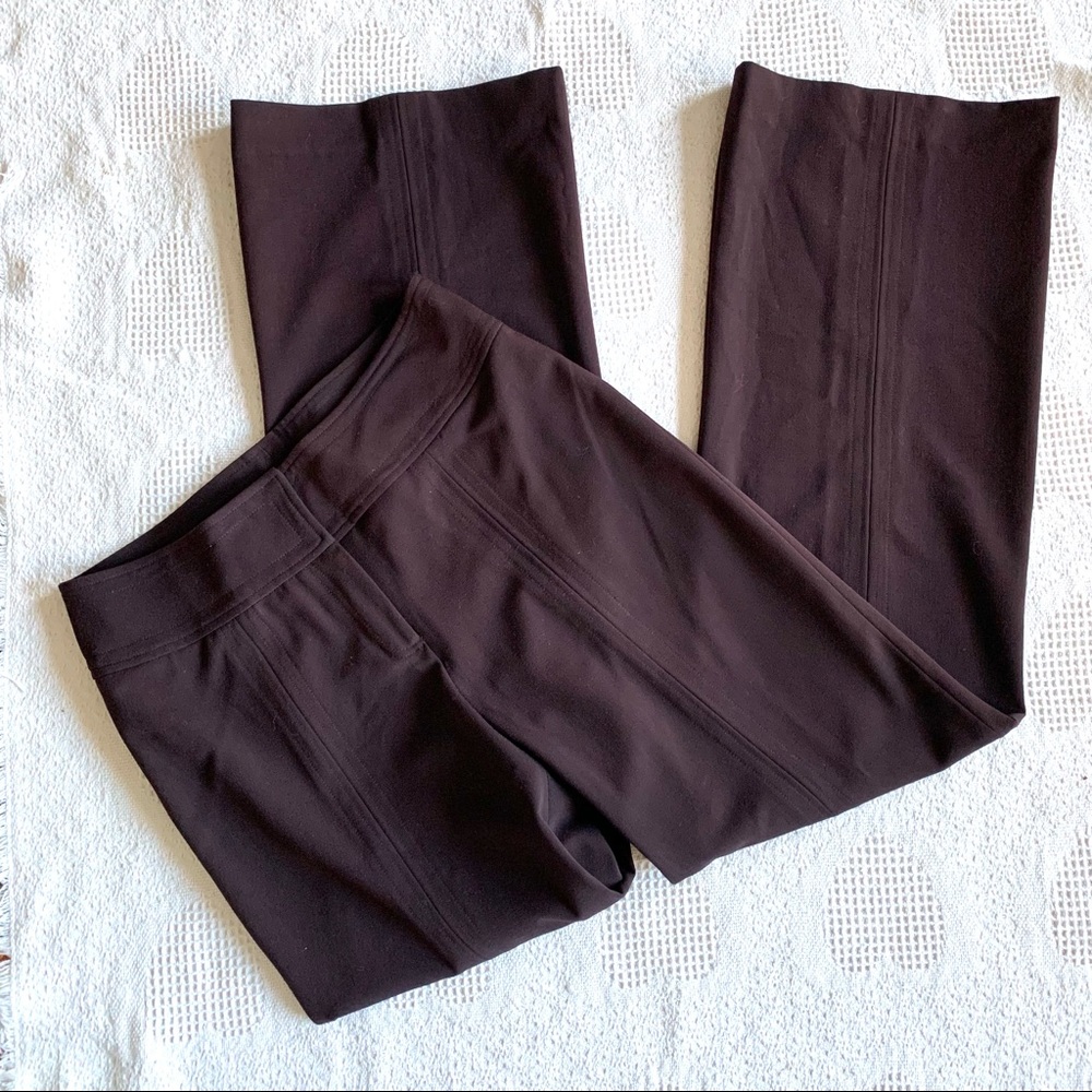 TAÏGA Brown High-rise bootcut Plain-front Trousers size 8